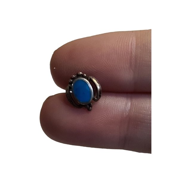 Sterling Silver Turquiose Earrings Lot set of three native american style - Picture 6 of 12